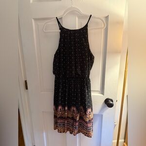 Miami Black and Pink Maxi Dress